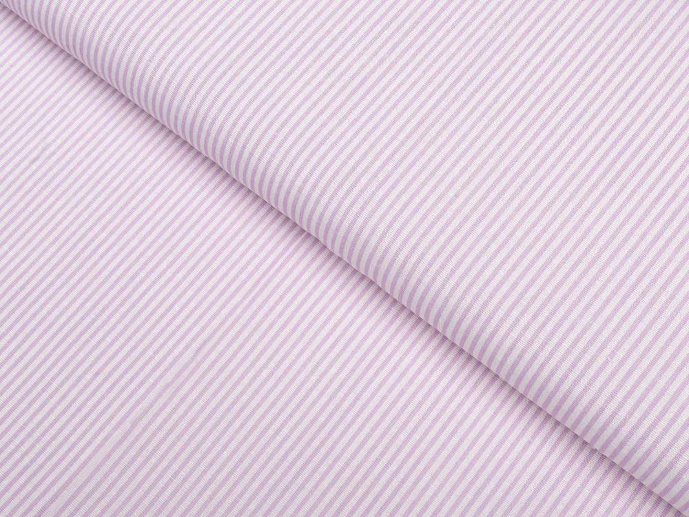 Biante Dekoračný záves Leona LN-160 Svetlo fialové pásiky na bielom 130x250 cm