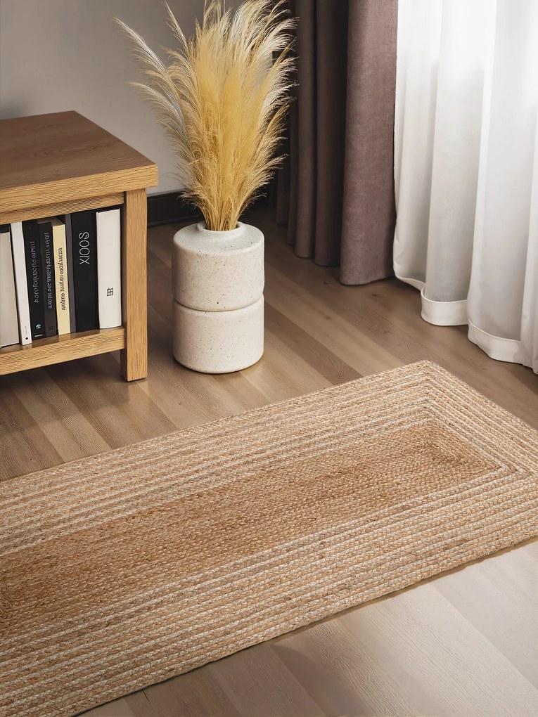 Hanse Home, Koberec behúň Juno 106328 White Gold, 80x300, béžová, chodba / predsieň