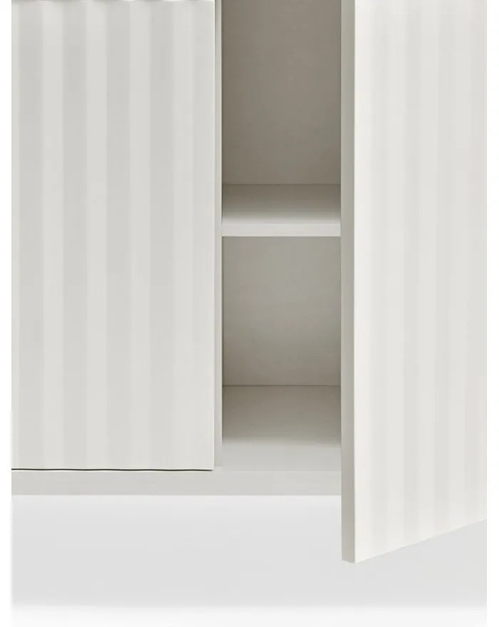 Nízka komoda v dekore duba v bielo-prírodnej farbe 159x80 cm Sierra – Teulat