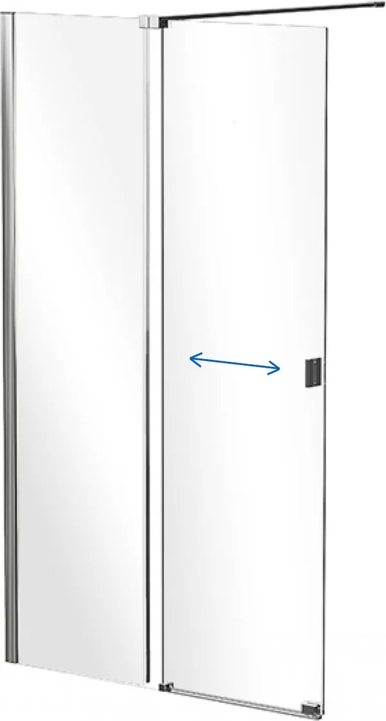 Besco Sprchový kút Walk-In VAYO 90 (100, 110, 120, 130, 140), výška 200 cm - bez vaničky BESCO-Rozmery: šírka: 140