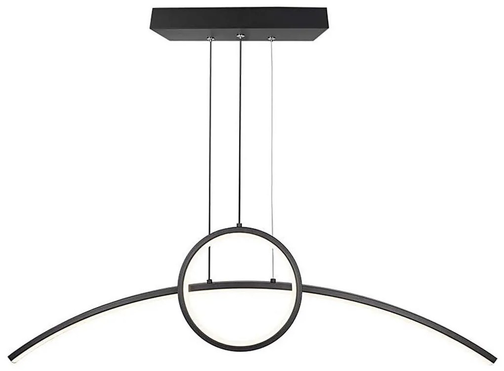 LED Luster na lanku LED/30W/230V 4000K 88 cm čierna
