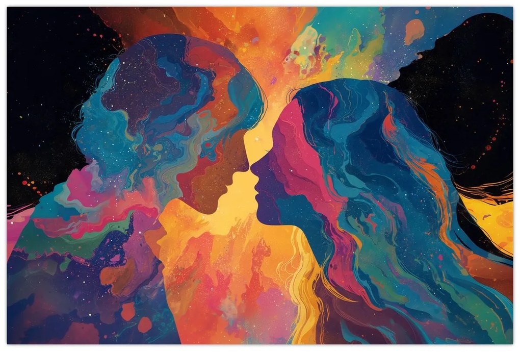 Obraz - Vesmírna láska (90x60 cm)