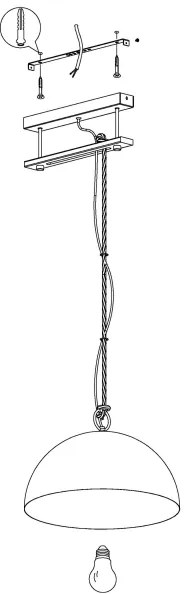 Eglo 43396 - Luster na lanku HODSOLL 1xE27/40W/230V