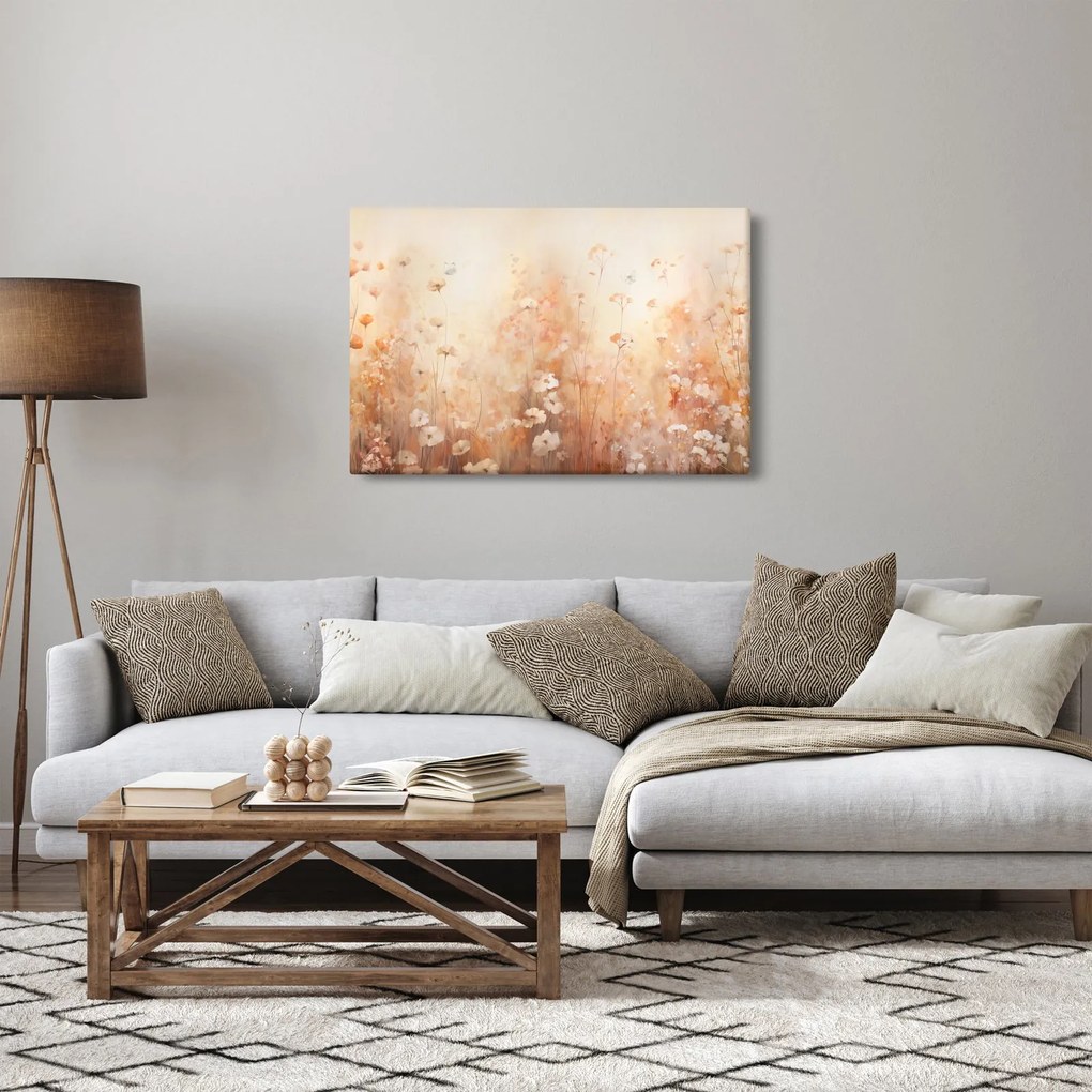 Obraz - Vzor divokých kvetov (90x60 cm)