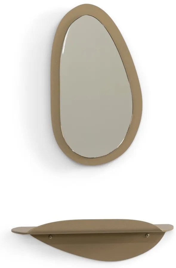 Béžová kovová polica 34 cm Pipa – Spinder Design