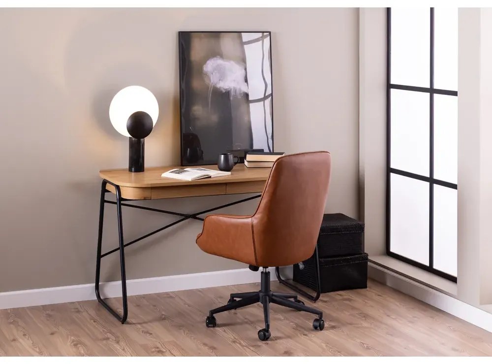 Písací stôl Blueton 120 cm dub divoký/čierny