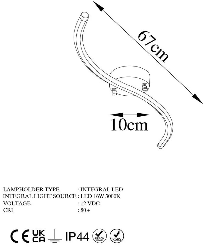 LED stropné svietidlo v zlatej farbe 10x67 cm Yilan – Opviq lights