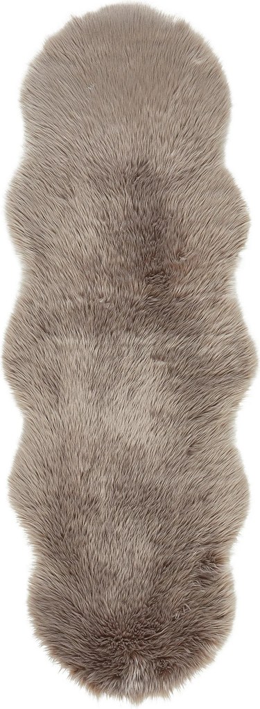 XXXLutz UMELÁ KOŽUŠINA, 60/180 cm, taupe Novel - Koberce - 007821012304