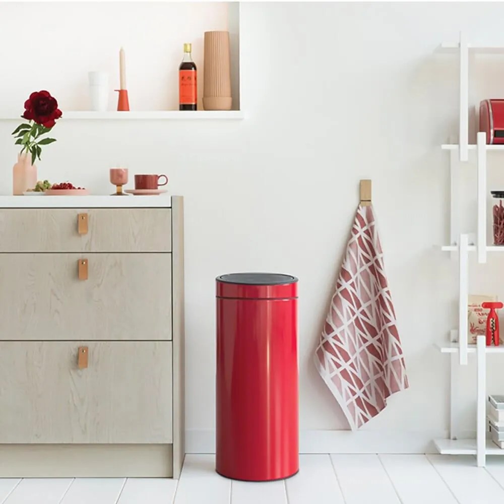 Brabantia Touch Bin NEW 30L Žiarivo červená