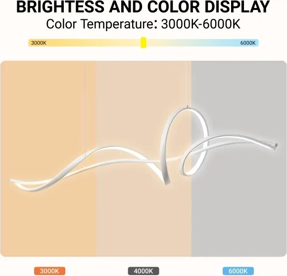 Brilagi - stmievateľný LED luster na lanku SIGNATURE LED/55W/230V 120x23 cm biela + DO