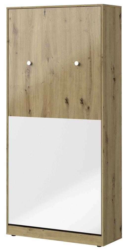 Výklopná posteľ AUGUSTA 90 x 200 cm vertikálna; lesk, 3 varianty Barva: Bílá