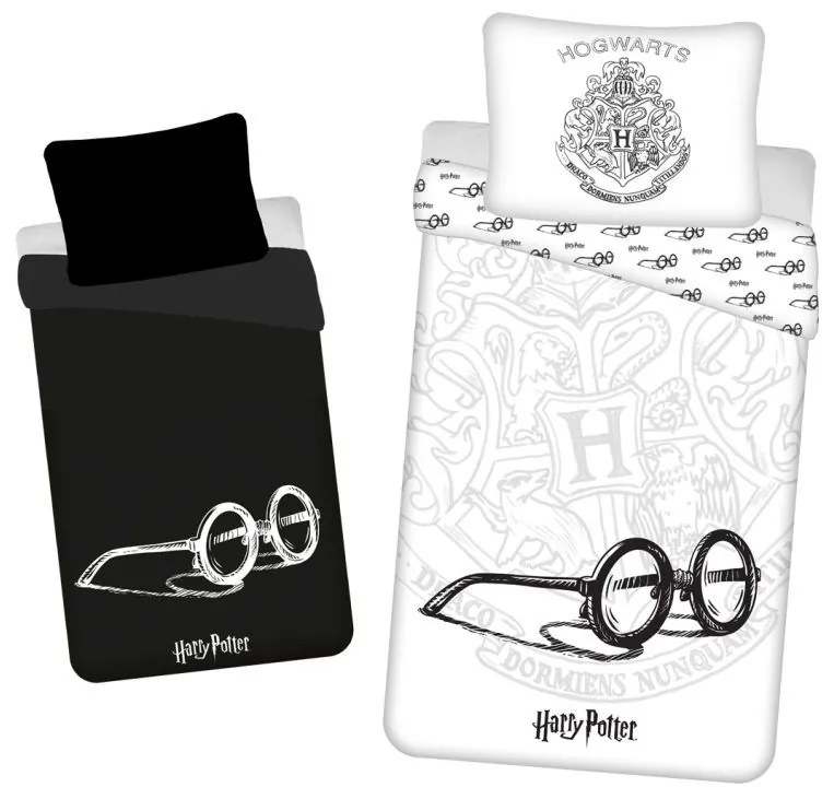 JERRY FABRICS Obliečky Harry Potter HP 144 svítící Bavlna, 140/200, 70/90 cm