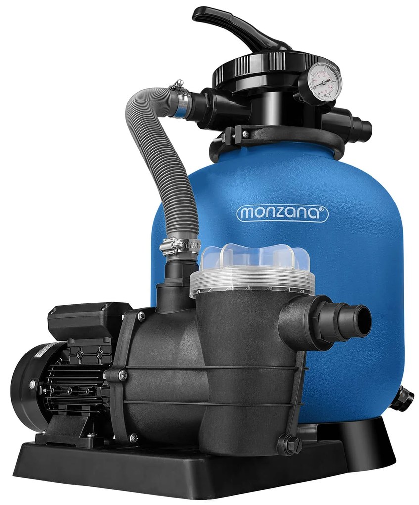 Piesková filtrácia k bazénu AQUA 9 960 l/h, modrá Monzana