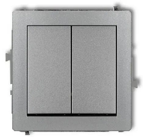 DWP-2 Dvojitý vypínač strieborný