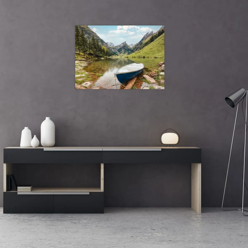 Obraz - Seealpsee, jazero Švajčiarska (70x50 cm)
