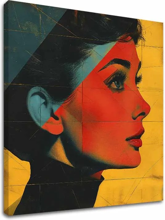 Audrey Hepburn obraz na plátne - Elegantná ikona 60x60 cm