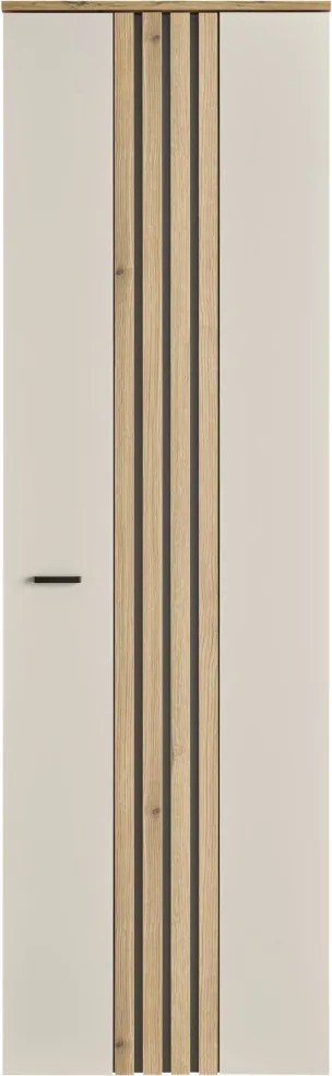 Predsieňová šatníková skriňa Lima, béžová kašmír/dub evoke