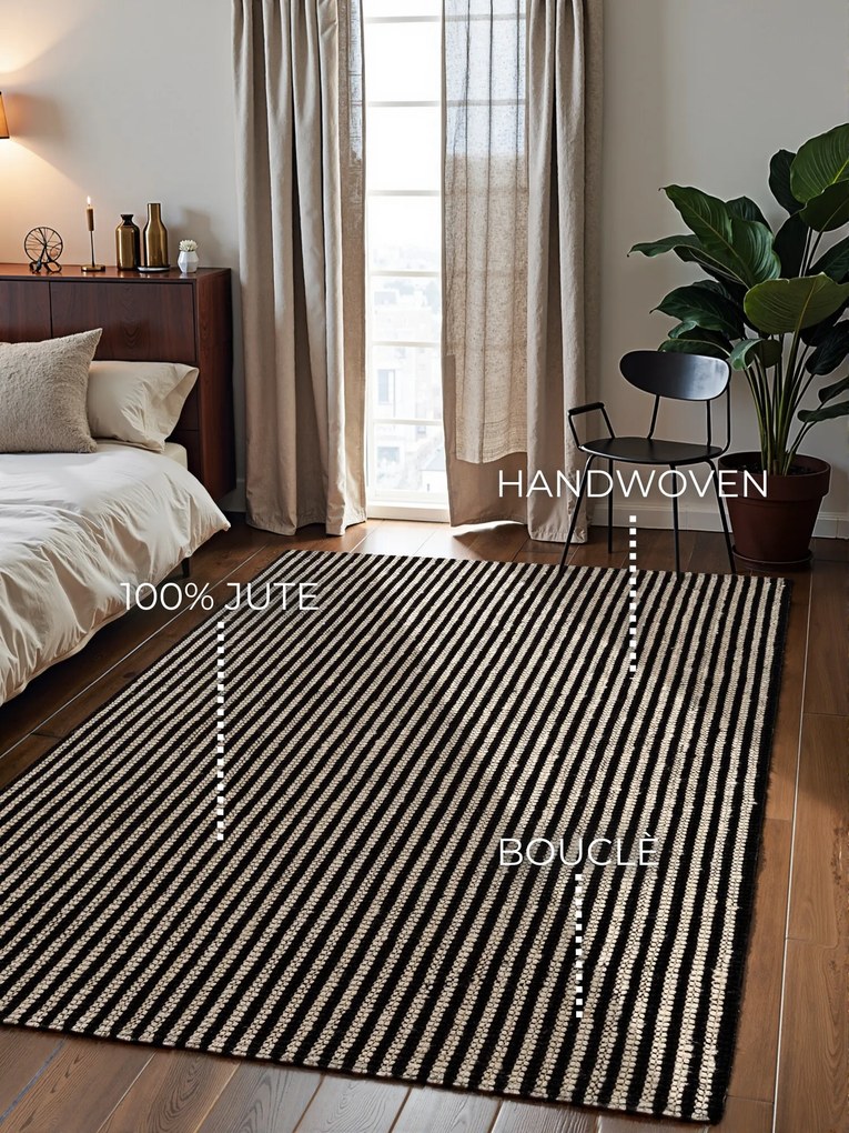 ELLE Decoration, Kusový koberec Harvest 106337 Black z kolekcie Elle, 160x230, čiernobiela, chodba / predsieň