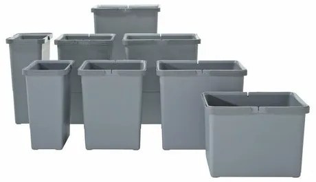 Elletipi Plastový kôš s rukoväťami 12 l, sivá , 12 l