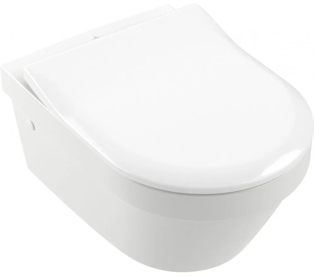 VILLEROY & BOCH Architectura WC sedátko s poklopom SlimSeat, biela alpská, 9M706101