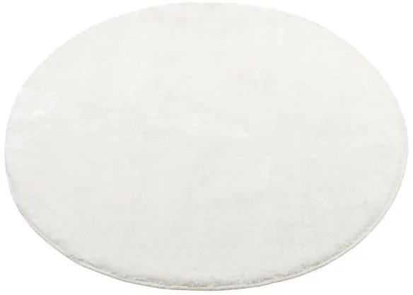 Kúpeľňový koberček Malmo biely, kruh