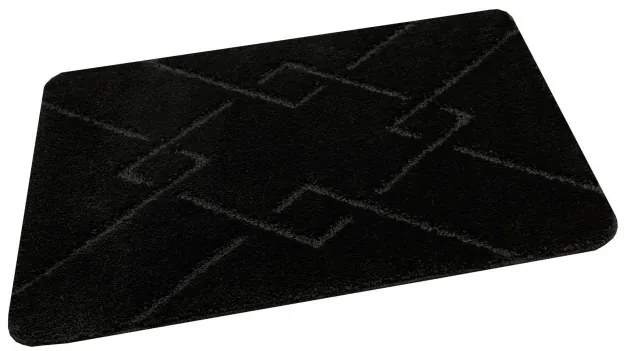 Kúpeľňový koberček Moreno čierny, kosoštvorce