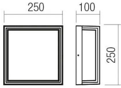 Redo 90566 - LED Vonkajšie nástenné svietidlo QUADRIS LED/20W/230V IP54 hnedá