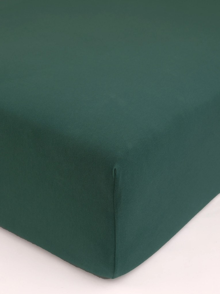 Jersey plachta s elastanom Deluxe 220 × 200 cm – tmavozelená