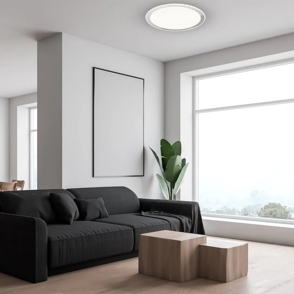 Stropné LED svietidlo Layla, 1x LED 50w, 3000-6000k, w/ch, s ovládačom
