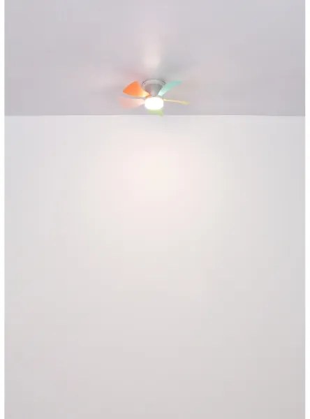 Globo 03609B - LED stmievateľný stropný ventilátor HINES 10W/230V 3000-6500K + diaľkové ovládanie