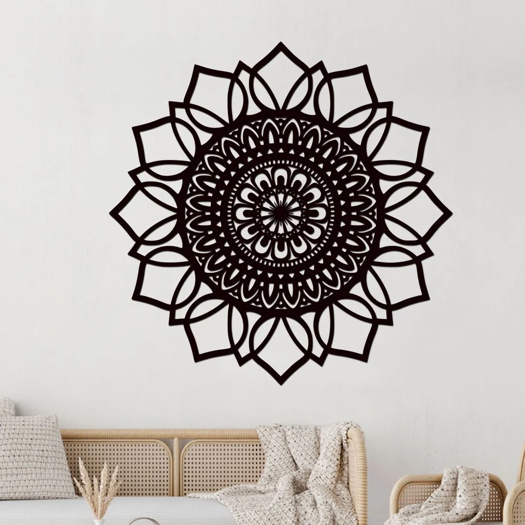 drevo zivota Drevená mandala na stenu ŠŤASTIA Farebný vzor: Wenge, Priemer: 80