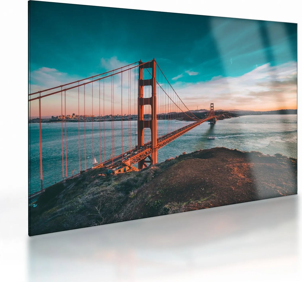 Sklenený obraz- Golden Gate, San Francisco (70x50 cm)