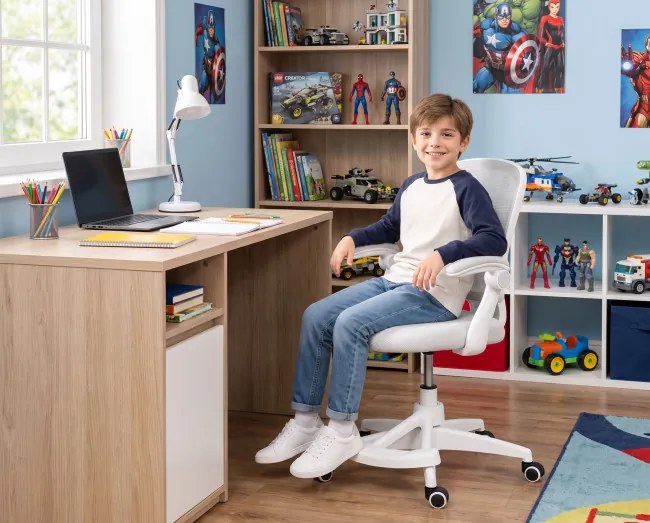 Detská otočná stolička JUNIOR sivá