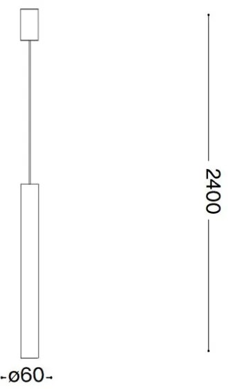 Ideal Lux - LED luster na lanku LOOK 1xGU10/7W/230V CRI 90 priemer 6 cm biela