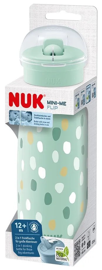 Detská fľaša NUK Mini-Me Flip 450 ml (12+ m.) green