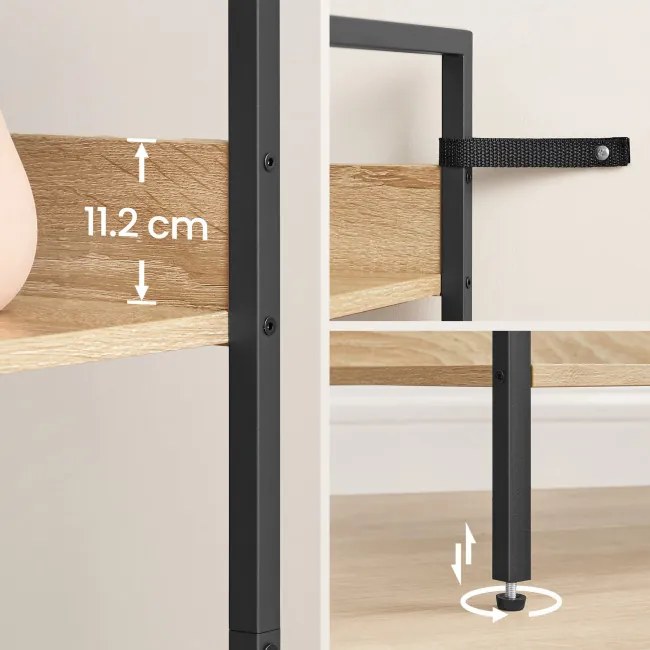 Úložná polica OSKAR LLS174B11 hnedá