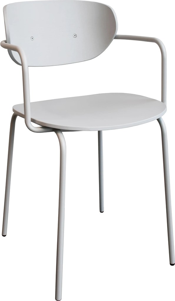 HÜBSCH stolička drevo/kov, šedá 011202, šedá