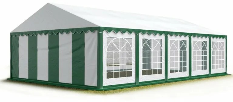 Párty stan Economy 5 x 10 m, zeleno-biela