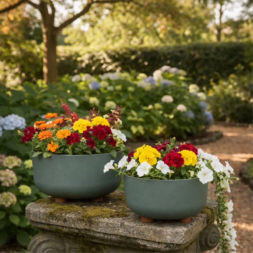 PLASTOVÝ KVETINÁČ TERRA 30X14,5 CM MÄTOVÁ