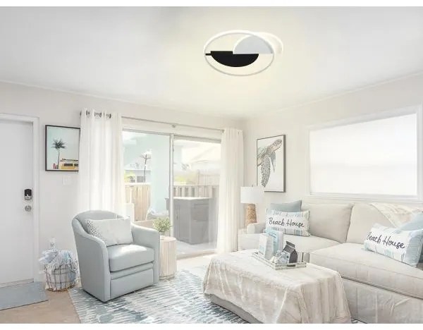 LED Stmievateľné svietidlo LED/70W/230V 3000-6500K biela/čierna + diaľkové ovládanie