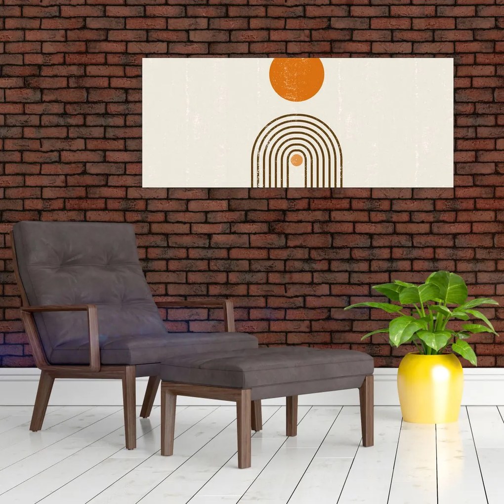 Obraz - Hnedé oblúky (120x50 cm)