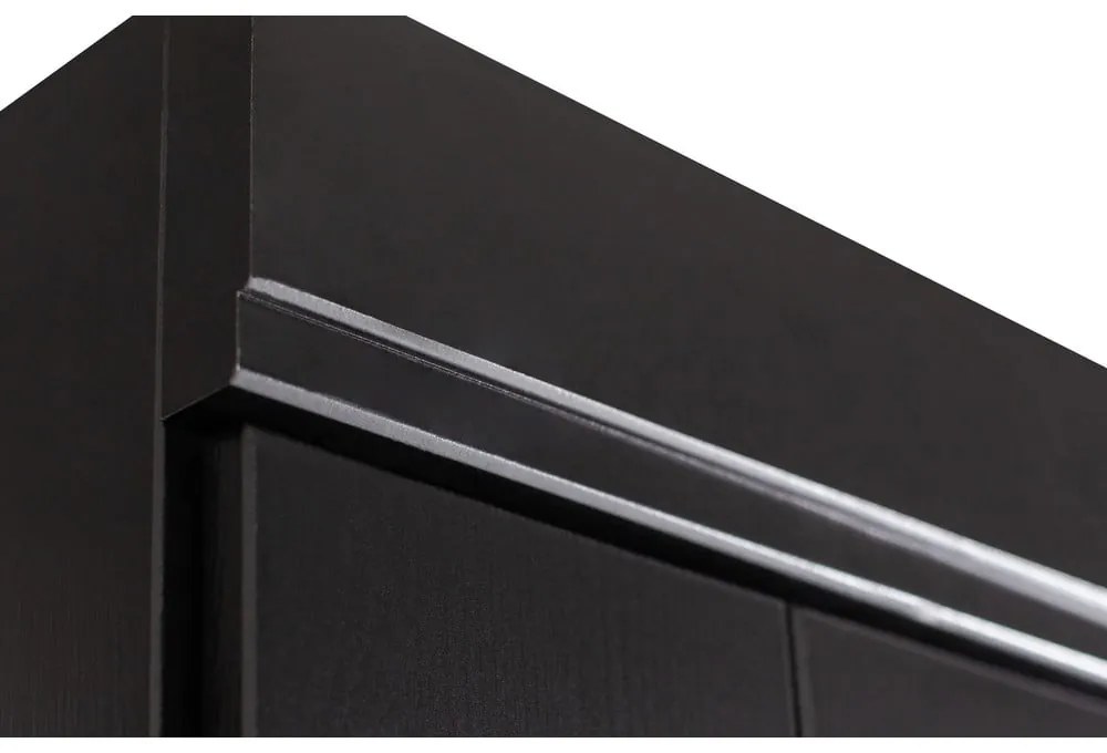 Čierna šatníková skriňa z borovicového dreva 94x195 cm Connect - WOOOD