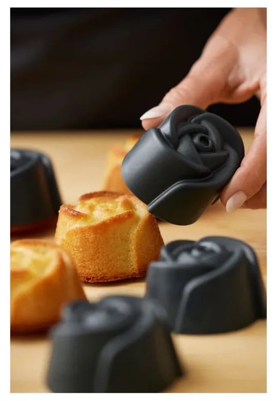 Silikónové formy na pečenie muffinov v súprave 6 ks Rose – Blomsterbergs