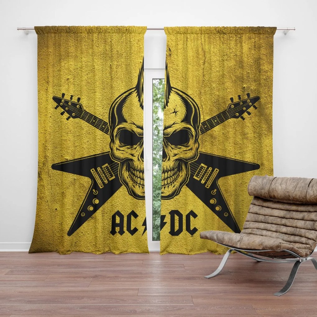 Sablio Záves ACDC Lebka: 2ks 140x250cm