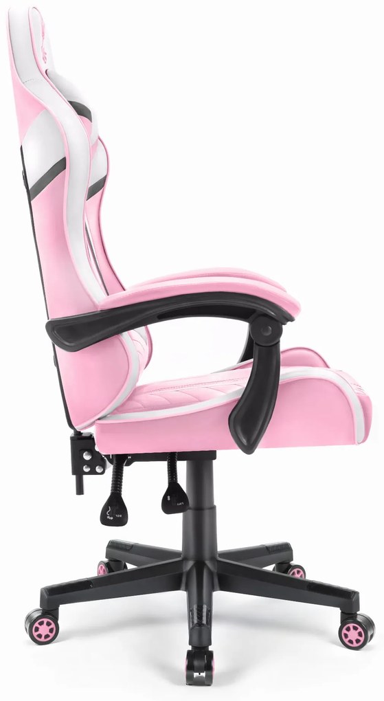 1004 Herná stolička ružovo-šedo-biela