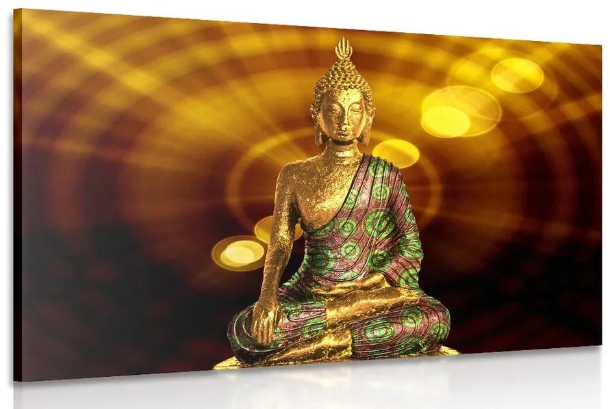 Obraz socha Budhu s abstraktným pozadím - 90x60