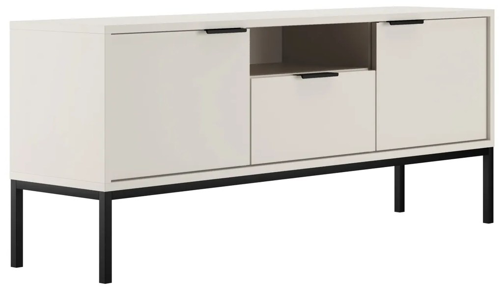 Televízny stolík Austin 135 cm biely/čierny