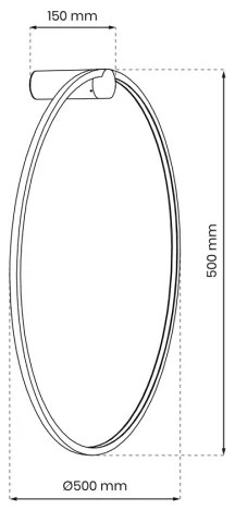 LED Nástenné svietidlo SATURNO LED/25W/230V pr. 50 cm IP44 zlatá