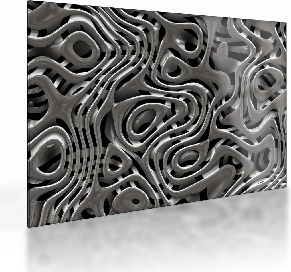 Sklenený obraz - Metalická abystrakcia (70x50 cm)