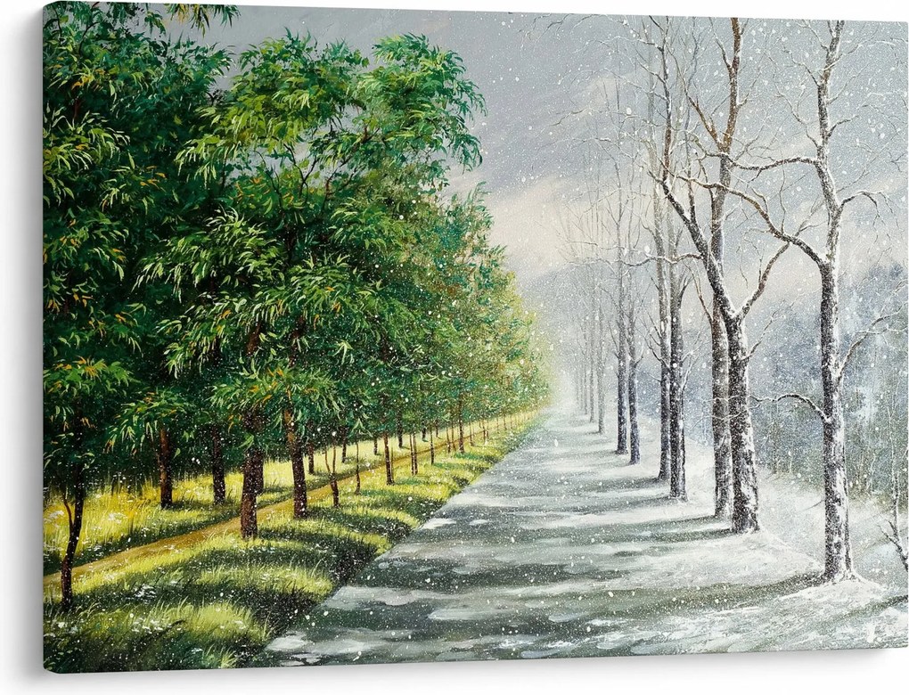 Obraz - Zima versus leto (70x50 cm)